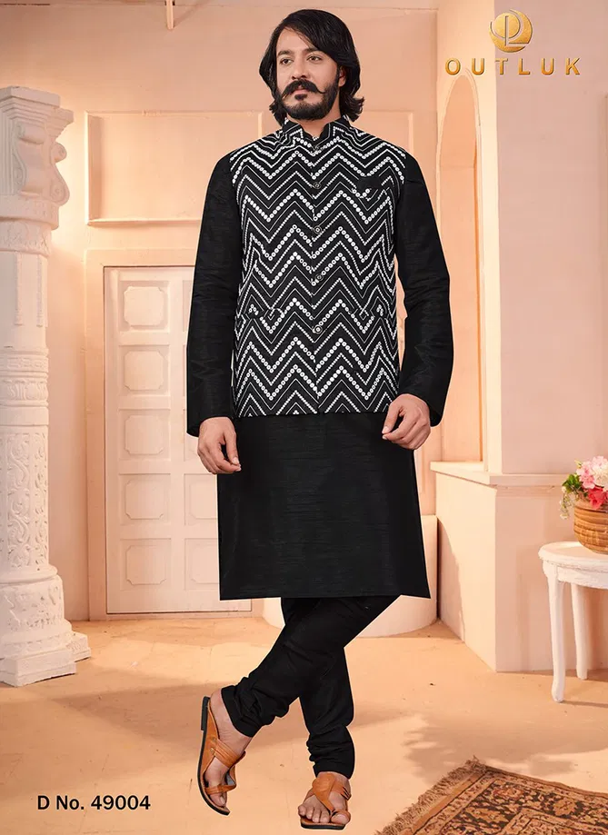 Outluk Vol 49 Wedding Wear Wholesale Kurta Pajama With Jacket Collection